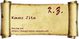 Kausz Zita névjegykártya